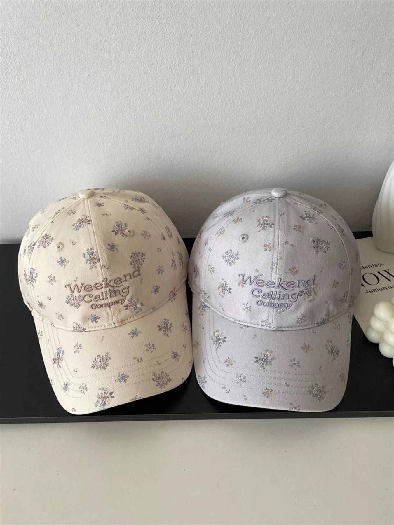 Floral Embroidered Baseball Cap