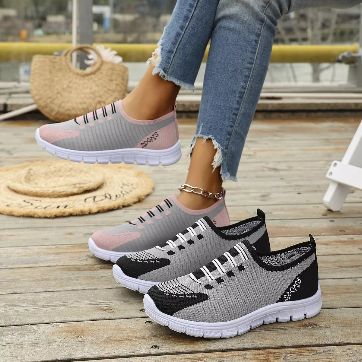 Round Toe Slip-Ons
