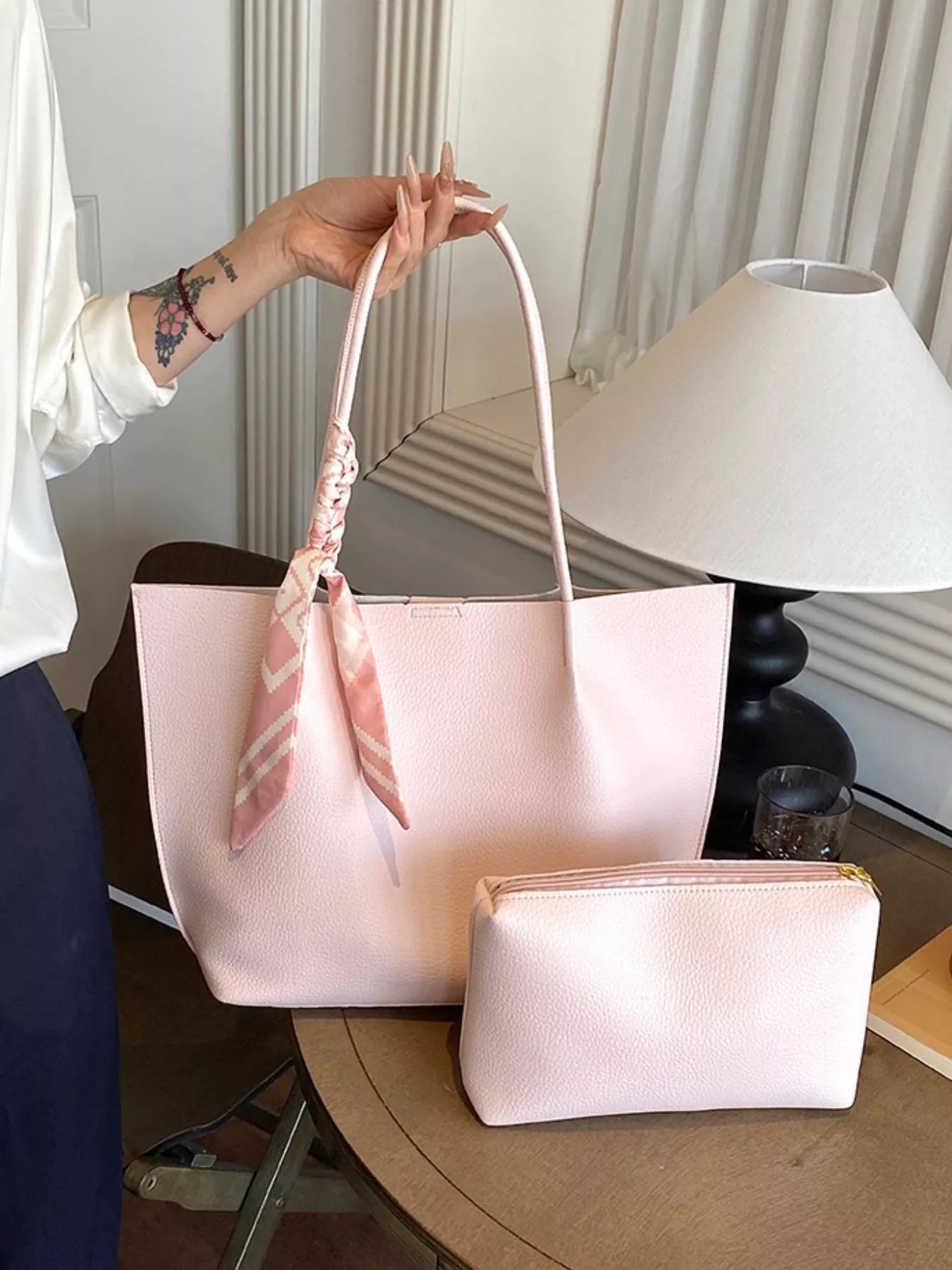PU Leather Tote Shoulder Bag
