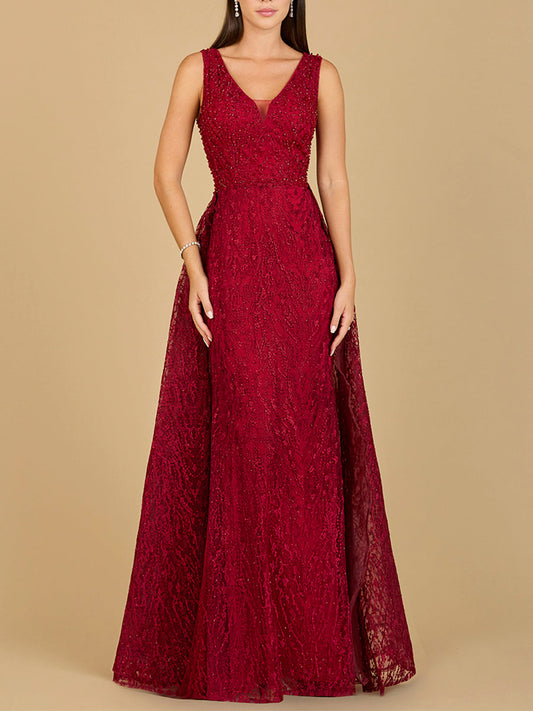 Lace Embroidered Overskirt Dress | 29197  - OUTLET