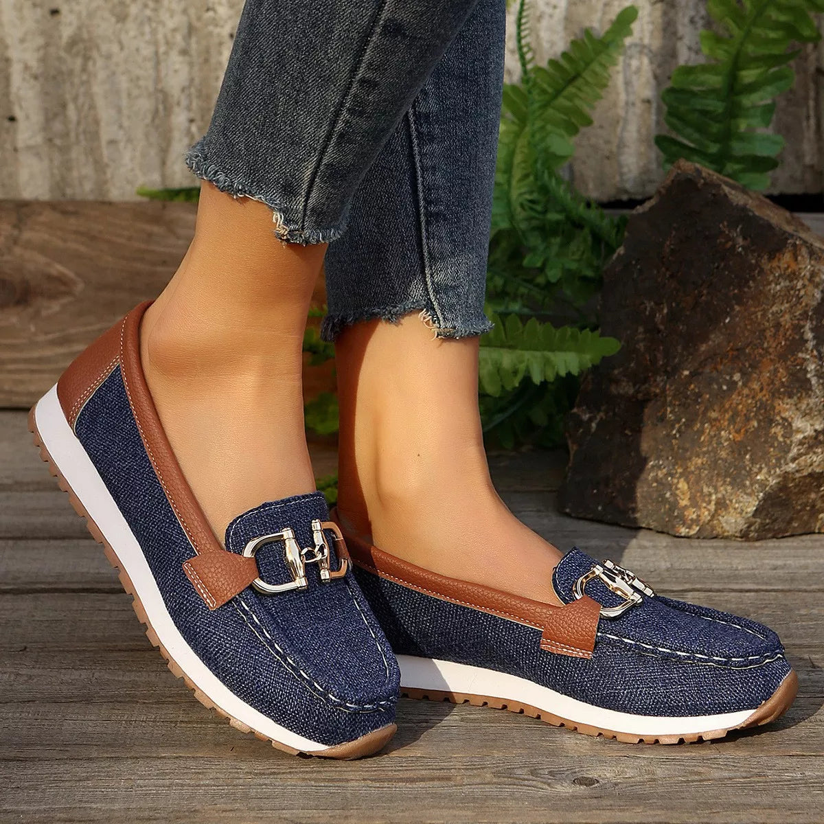 Round Toe Slip-Ons