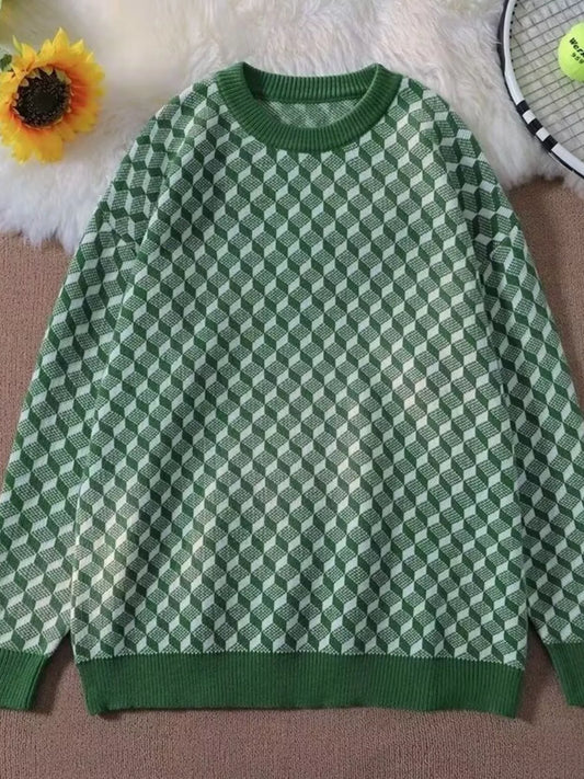 Men's Full Size Round Neck Long Sleeve Sweater Plus Size