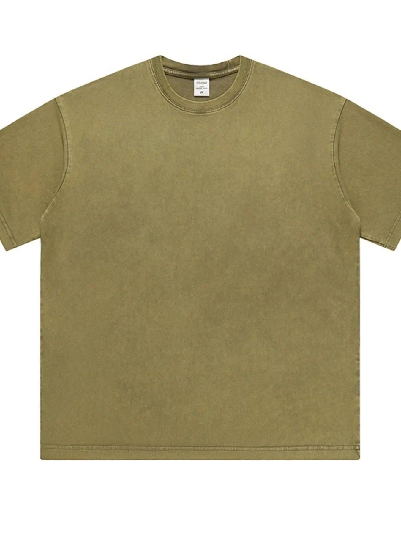 Men's Full Size Short Sleeve Round Neck Washed T-Shirt Plus Size