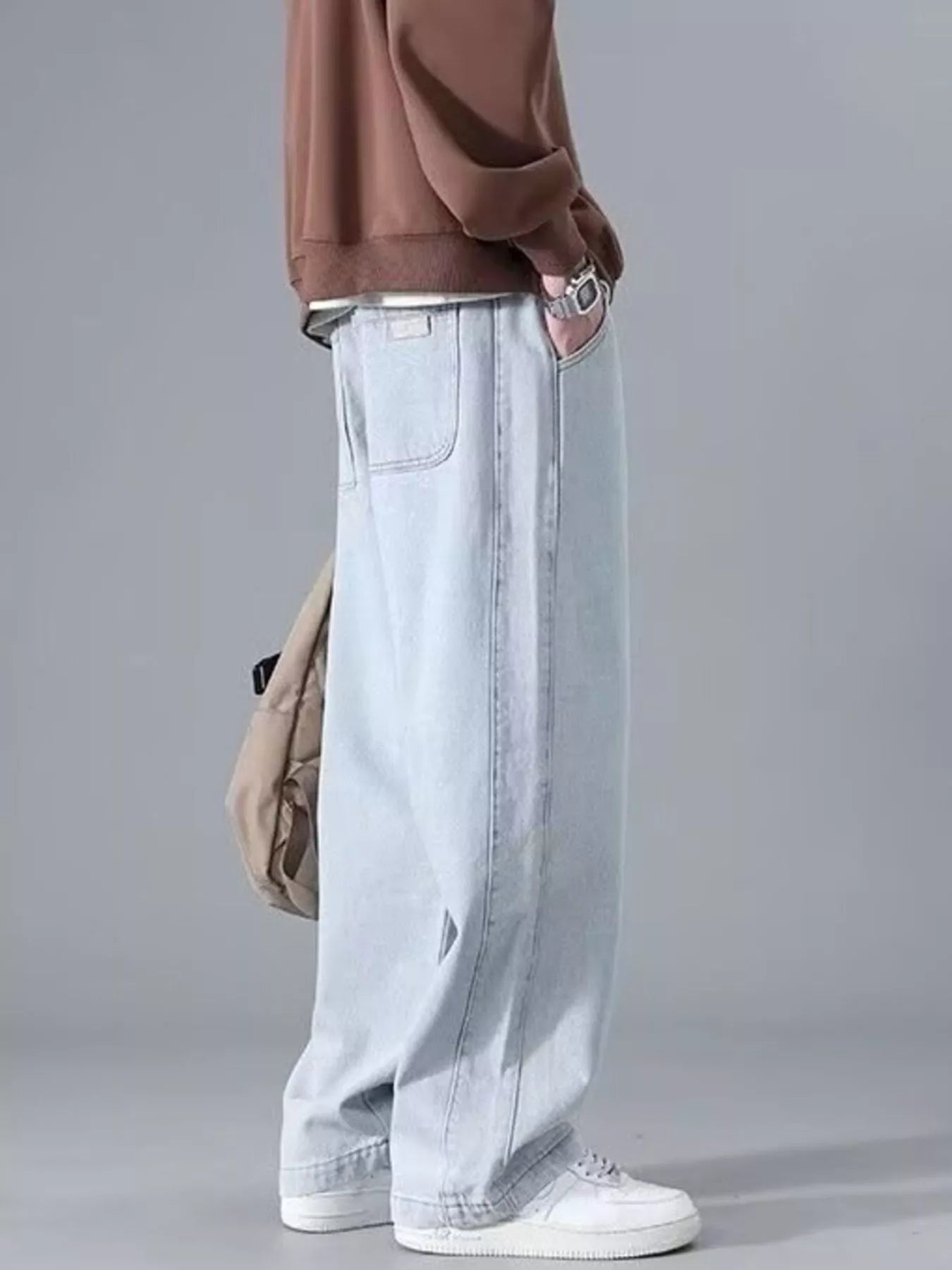 Men's Full Size Wide Leg Jeans Plus Size