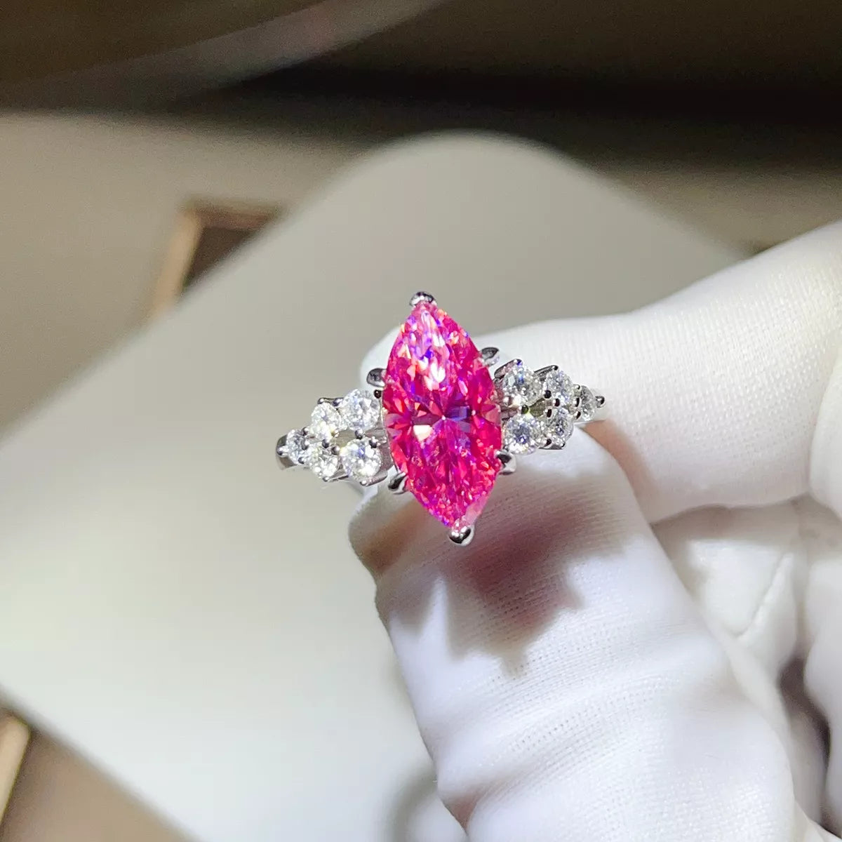 5 Carat 925 Sterling Silver Moissanite Ring