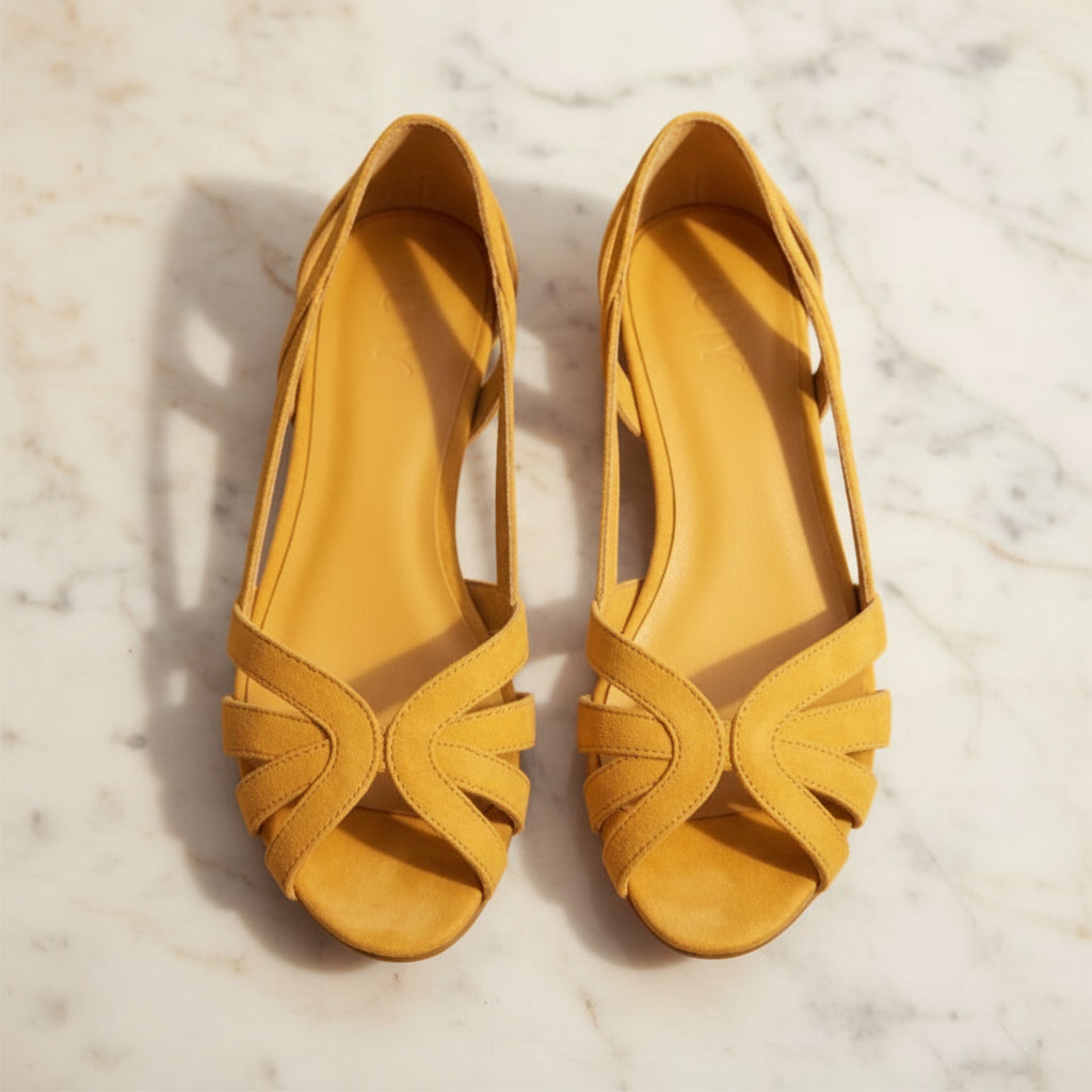 Braided Multi-Strap Flat Sandals | Peep Toe Hollow-Out | French Style