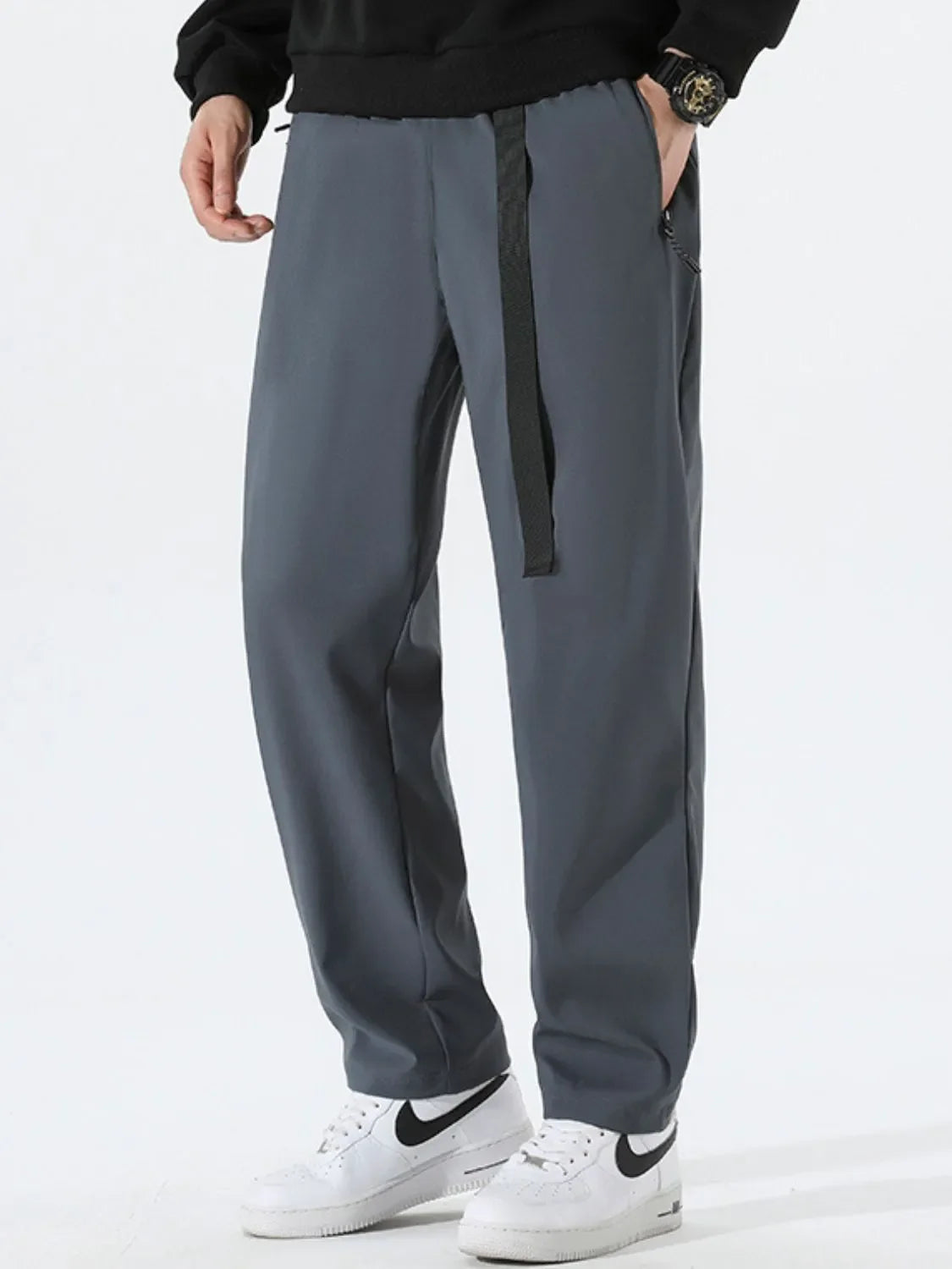 Men's Plus Size Solid Loose Fit Pants