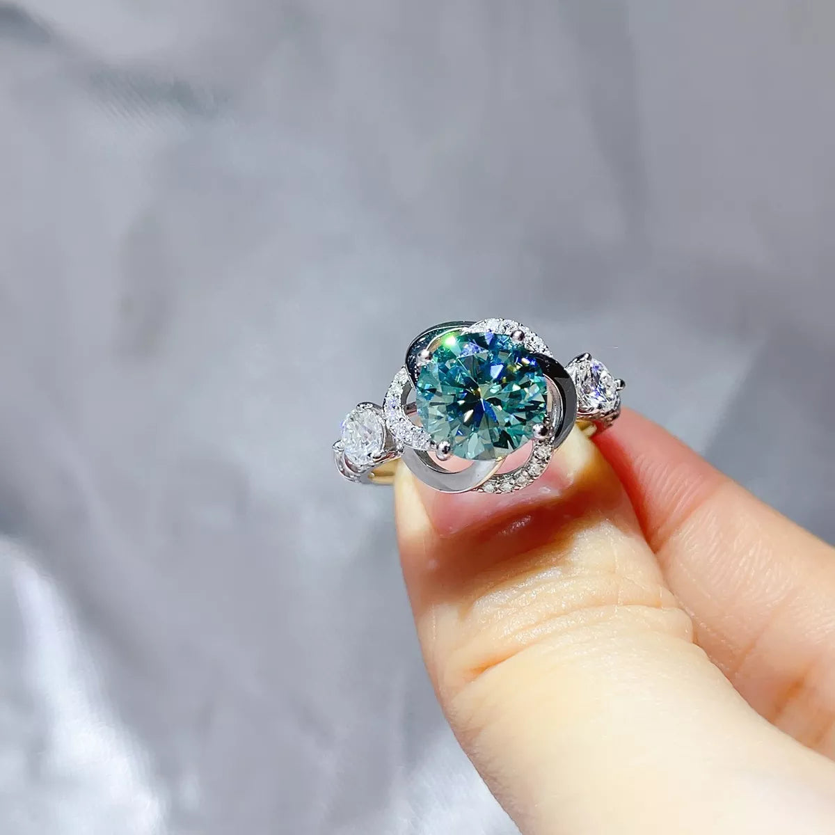 3 Carat 925 Sterling Silver Moissanite Ring
