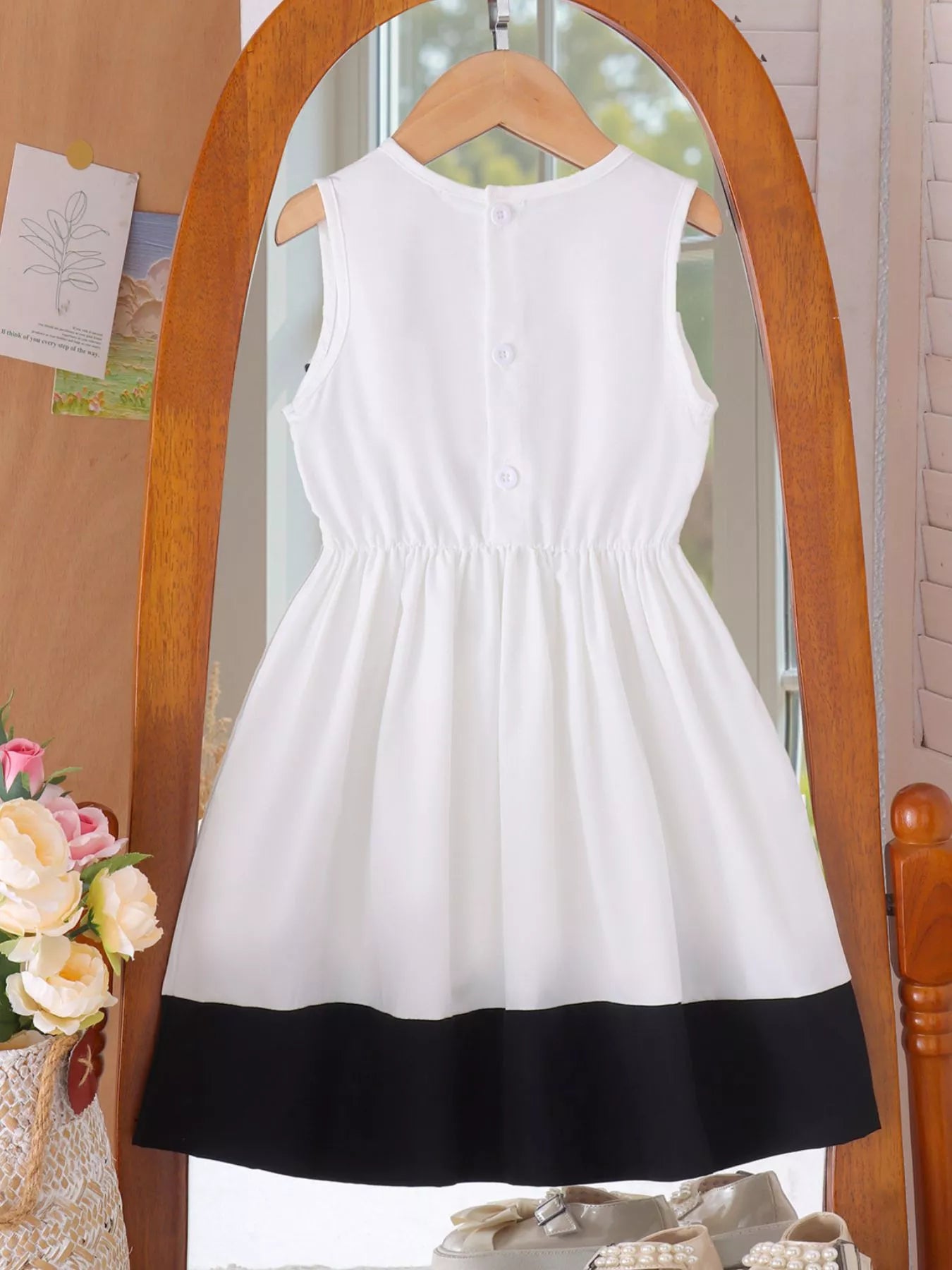 Children's Sequin Flower Sleeveless Dress