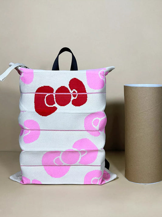Bow Knit Backpack Bag