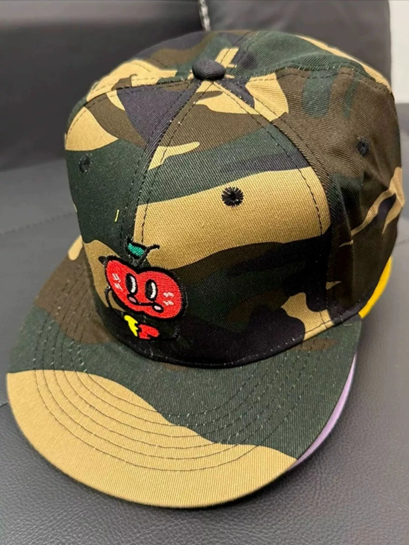 Cartoon Apple Embroidered Baseball Cap