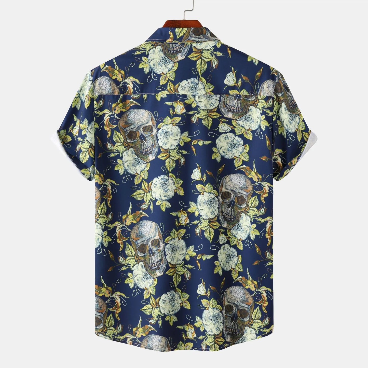 Men's Full Size Printed Short Sleeve Casual Shirt Plus Size