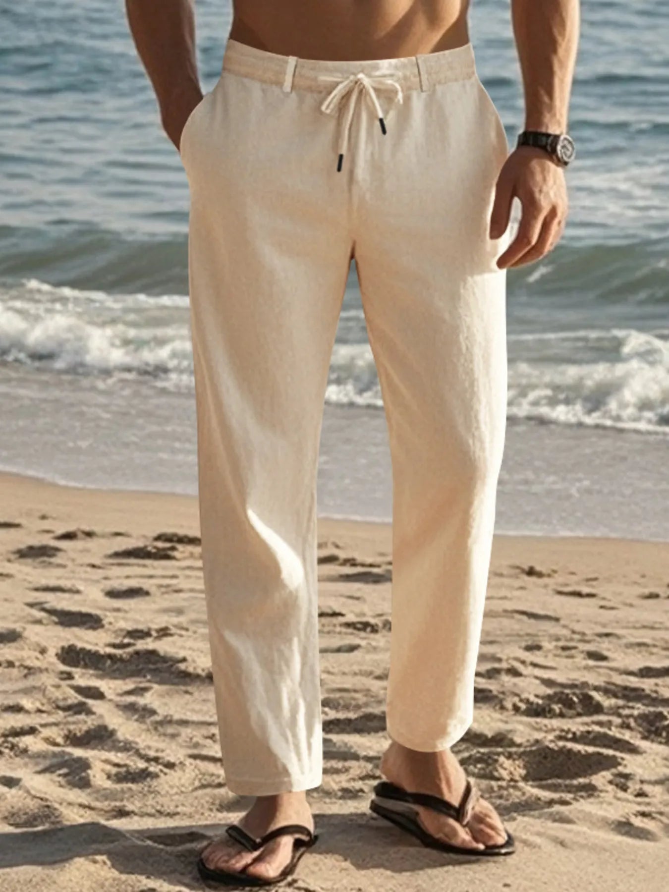 Men's Full Size Casual Drawstring Pants Plus Size