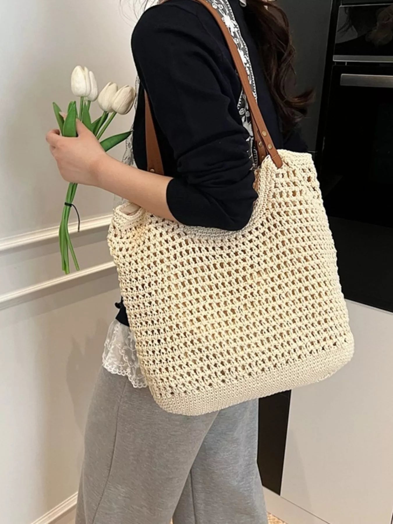 Crochet Knit Shoulder Bag