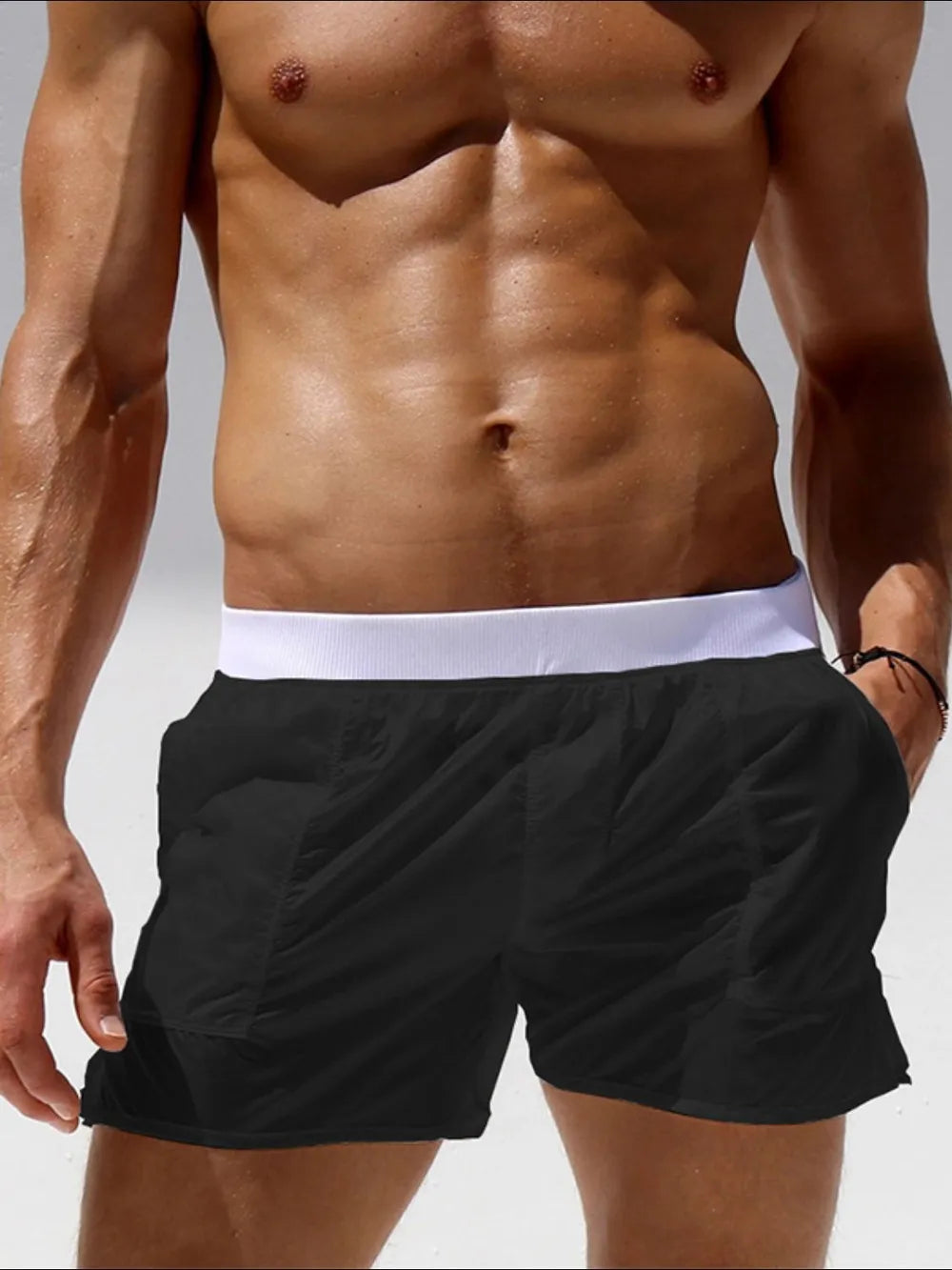 Men's Elastic Waist Shorts