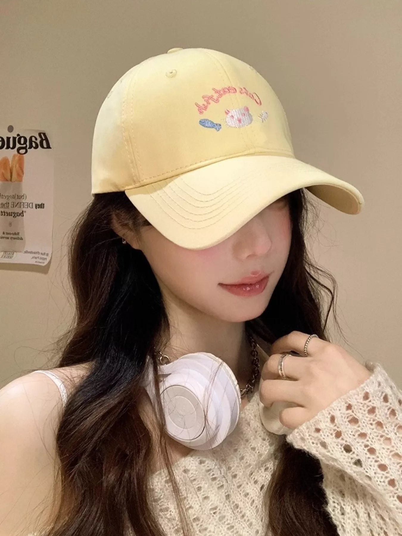Cat Embroidered Baseball Cap