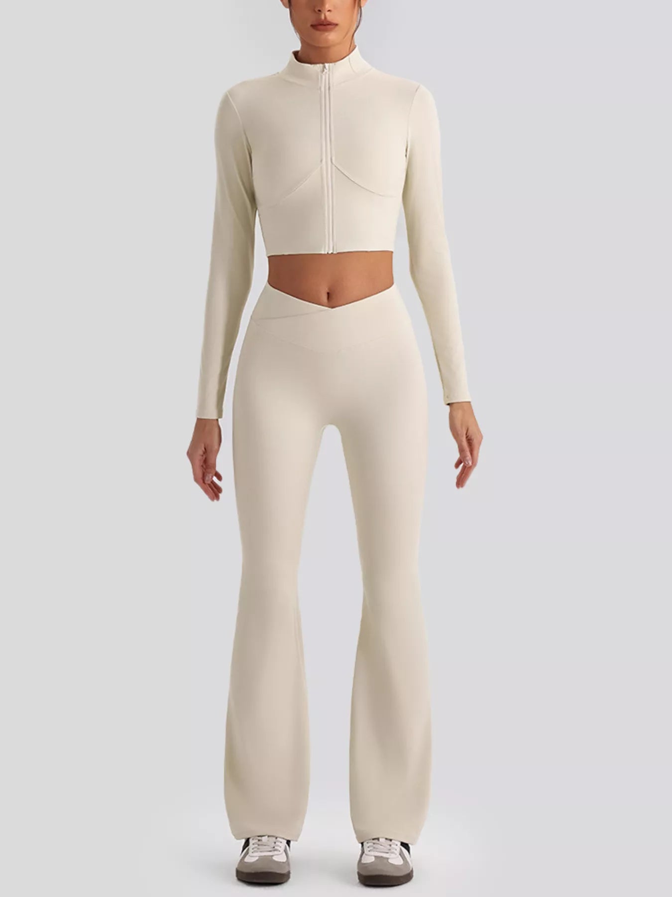 Seamless Criss-Cross V-Neck Tank and Leggings Active Set