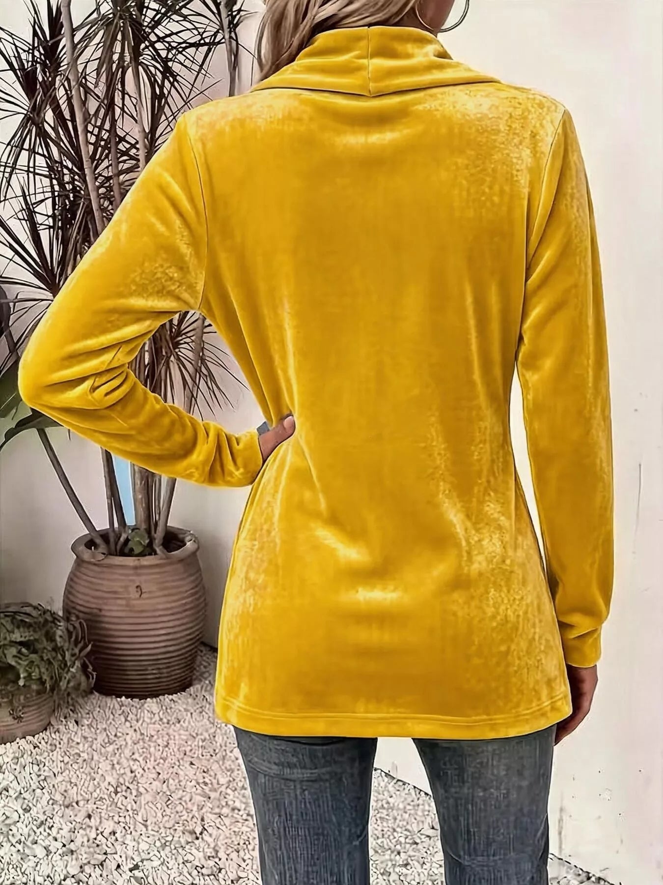 Full Size Velvet Open-Front Cardigan Plus Size
