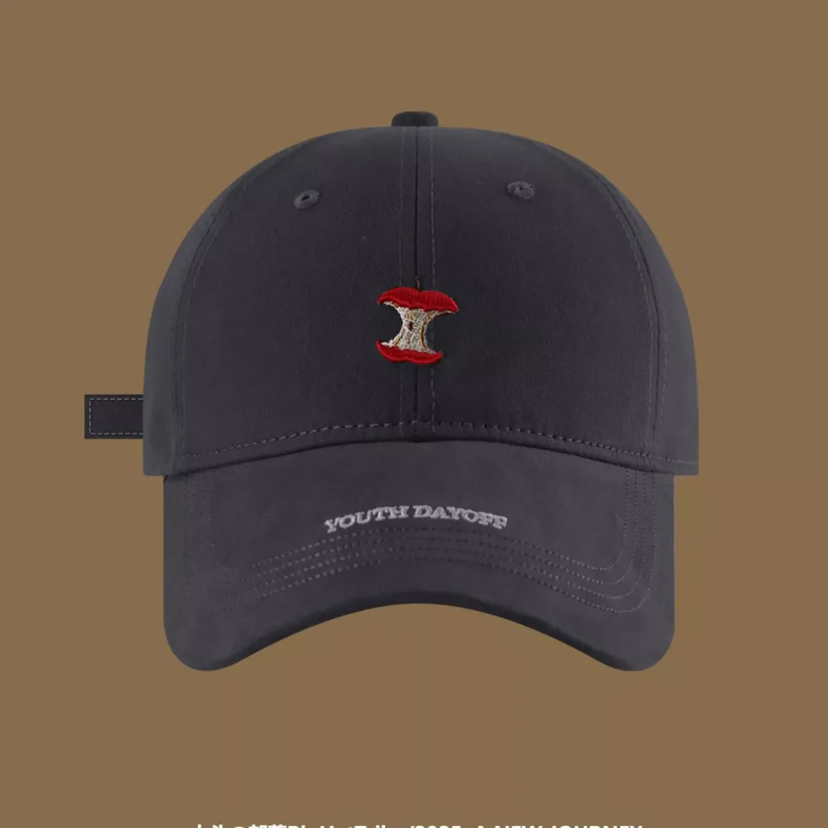 Embroidered Apple Core Baseball Cap