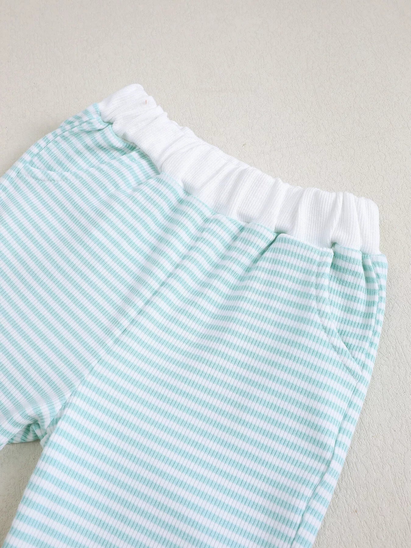 Children's Bear Striped Top and Pants Set