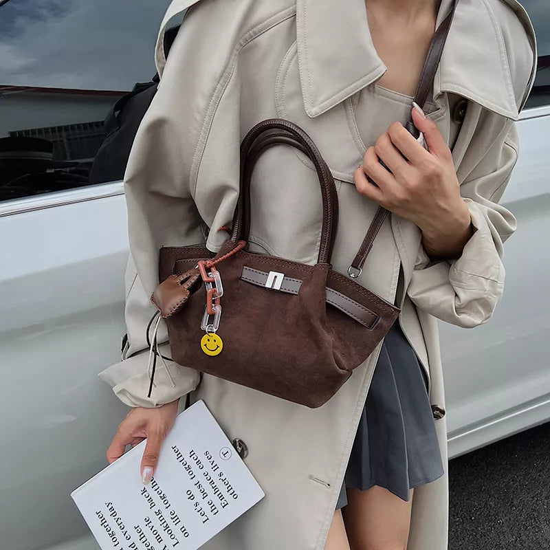 PU Leather Suede Mini Handbag