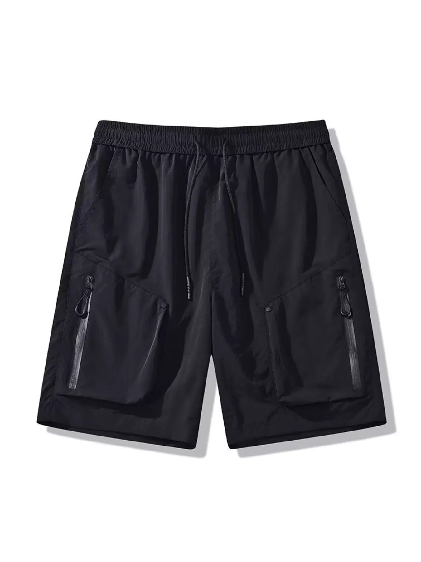 Men's Full Size Lightweight Cargo Shorts with Zipper Pockets Plus Size