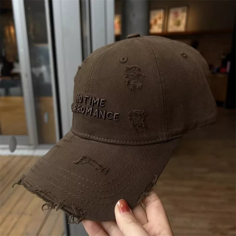 Distressed Embroidered Baseball Cap