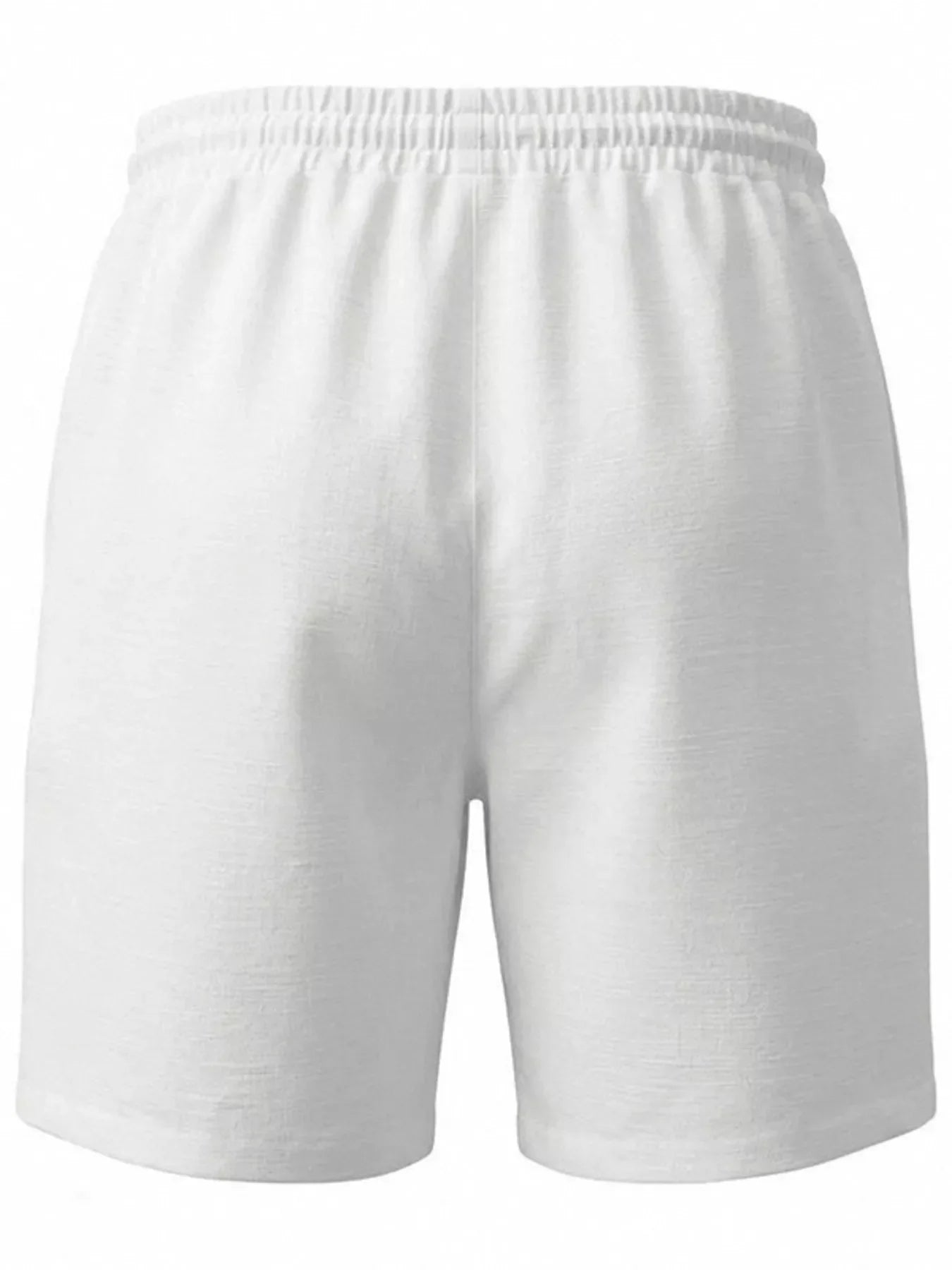 Men's Full Size Linen Blend Drawstring Shorts Plus Size