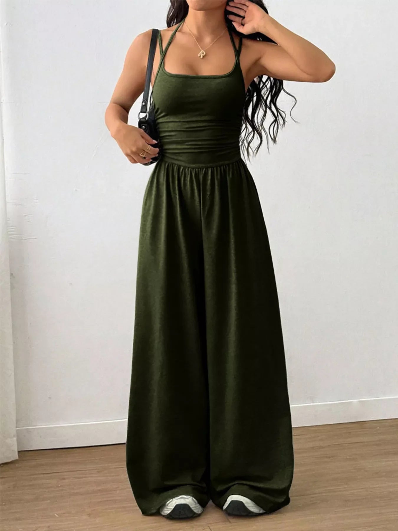 Spaghetti Strap Wide-Leg Jumpsuit