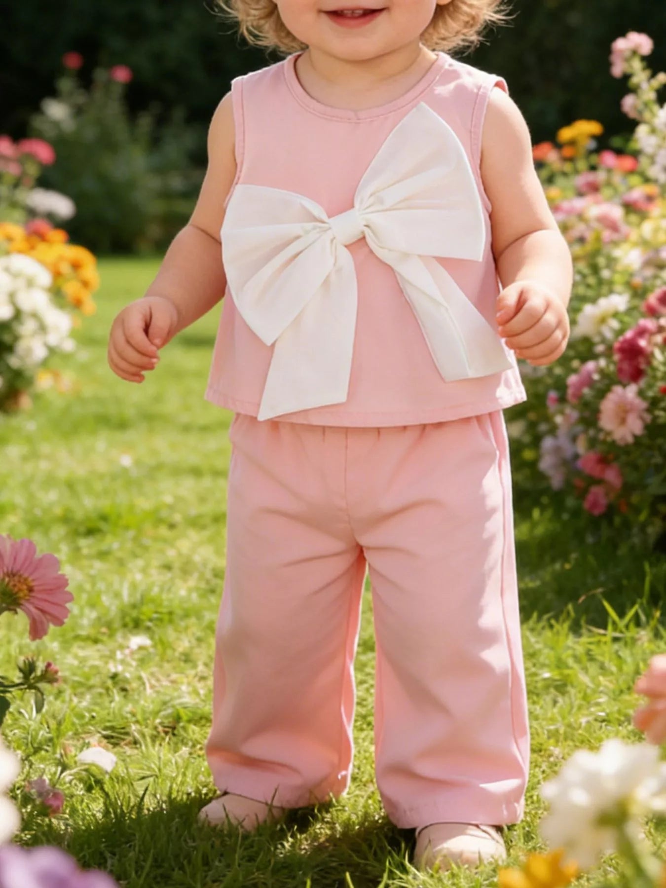 Children's Bow Tank and Pants Set