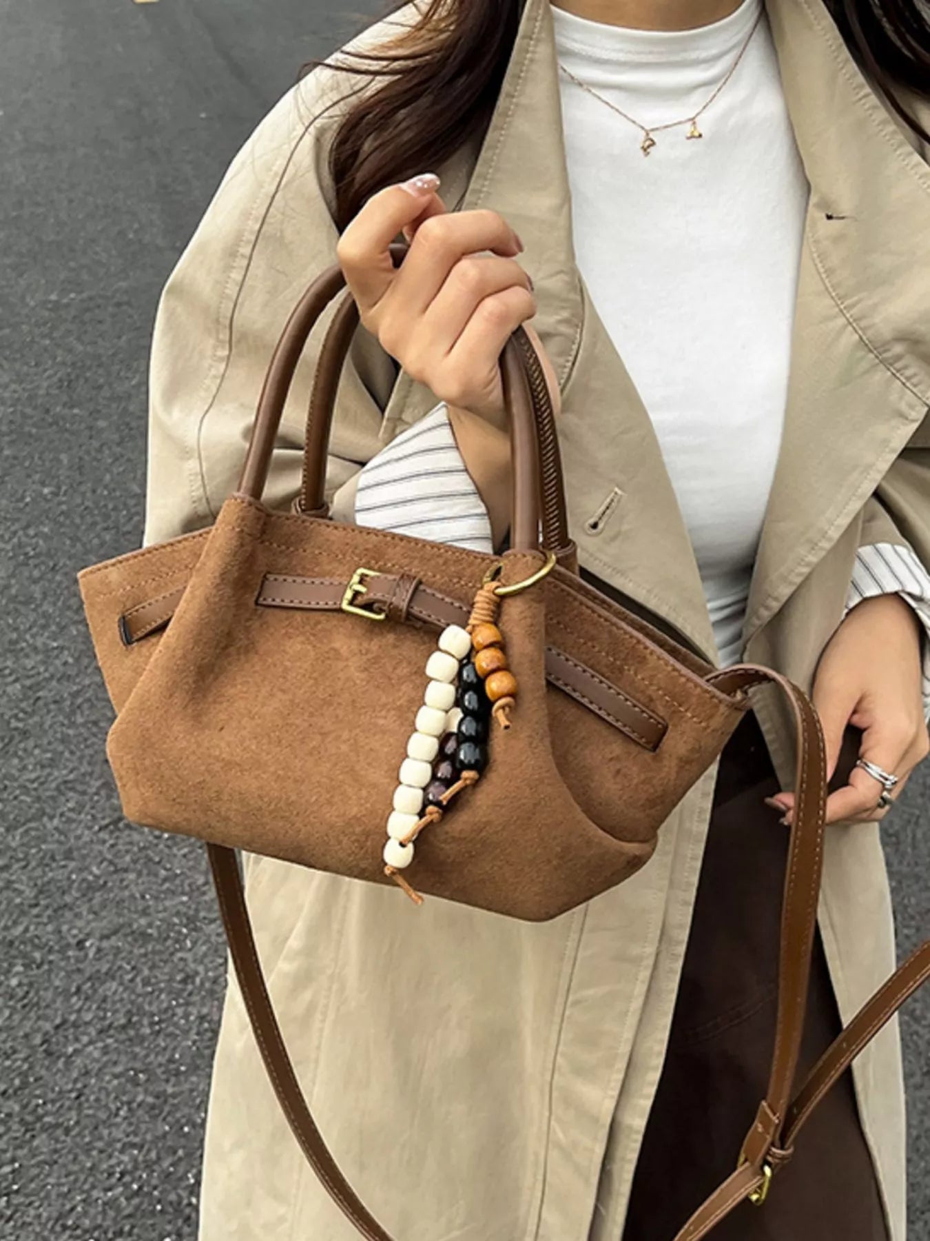 Buckle Decor Tote Bag