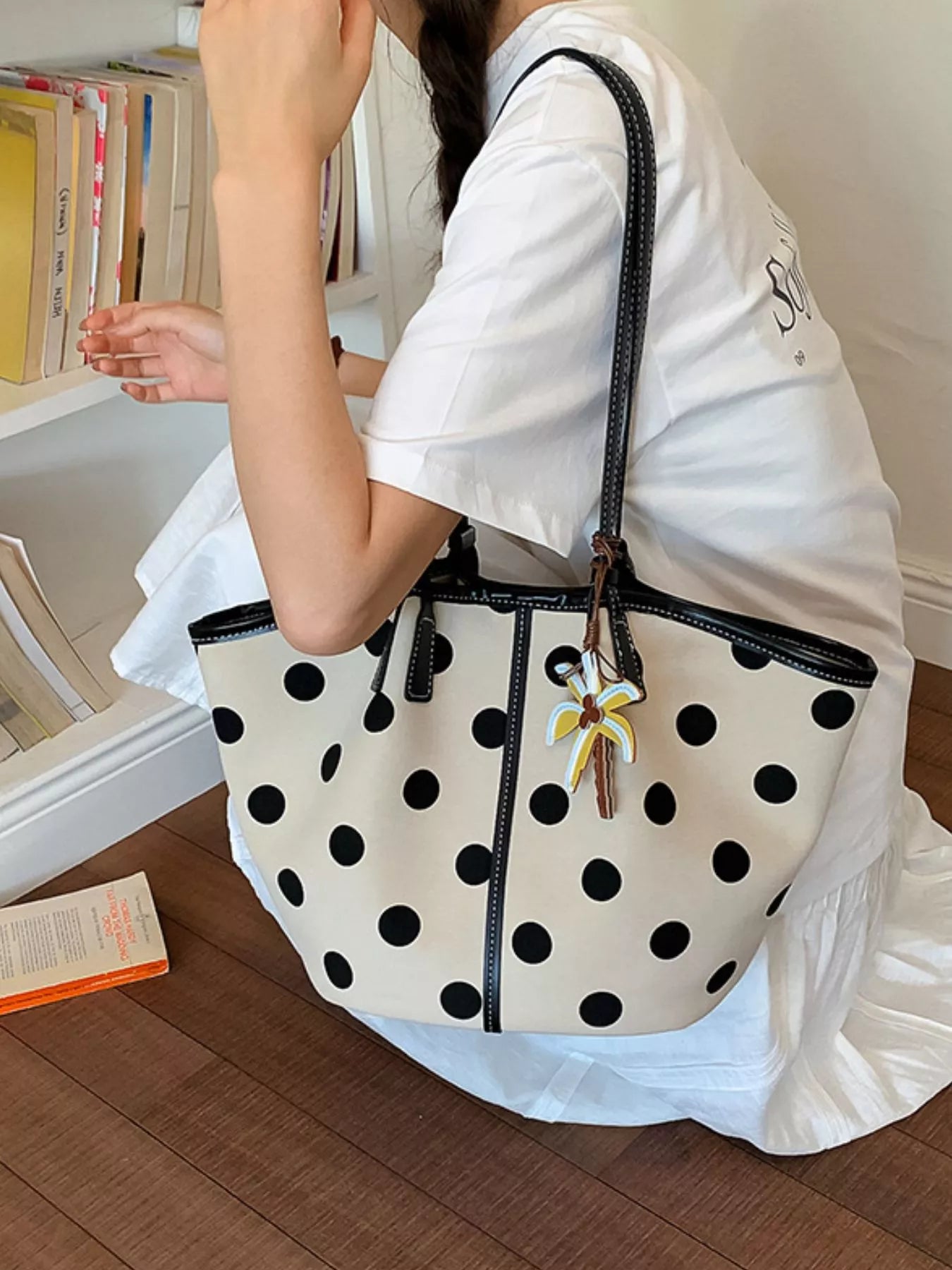 Polka Dot Shoulder Bag