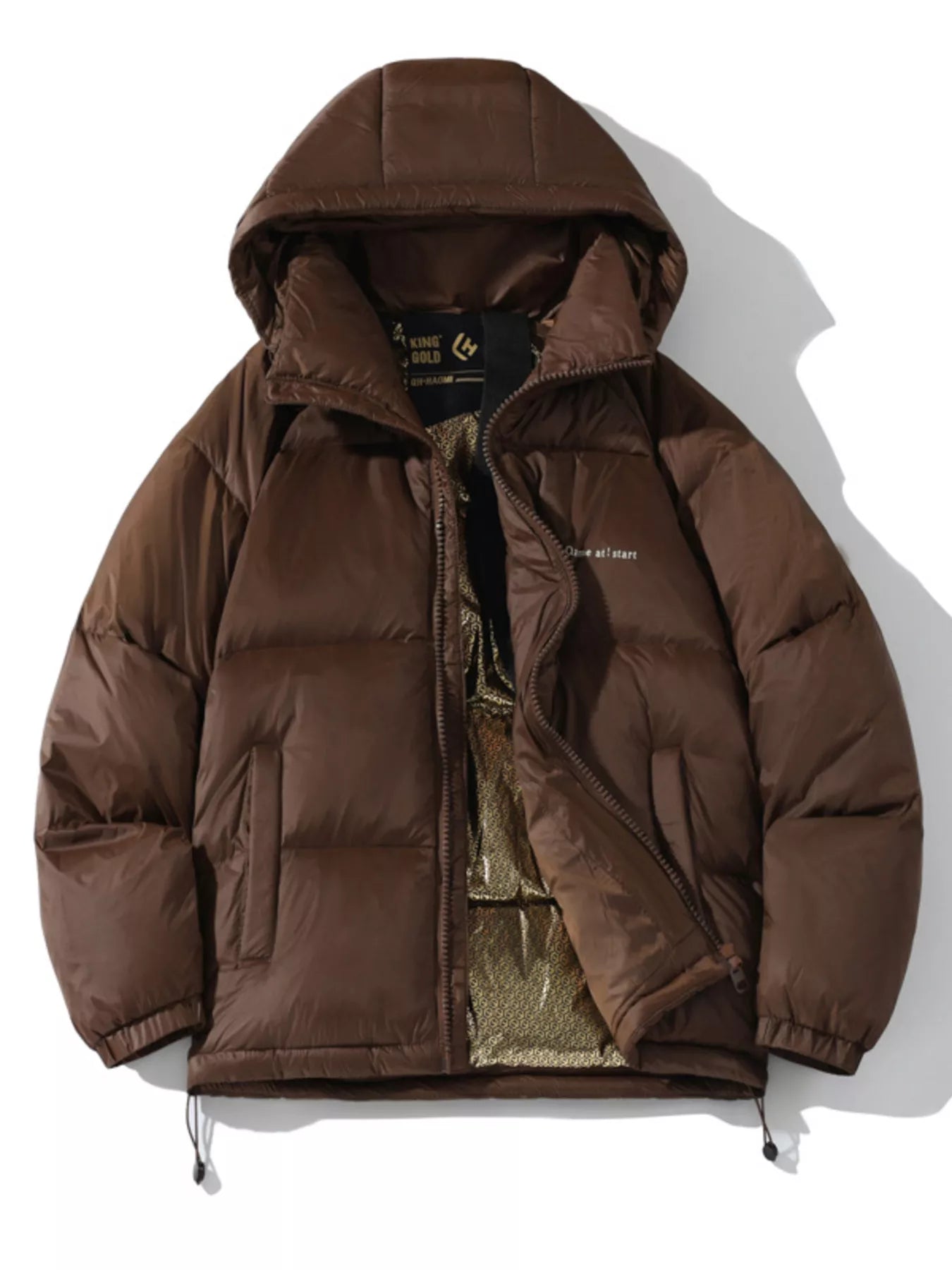 Men's Plus Size Hooded Lightweight Puffer Jacket