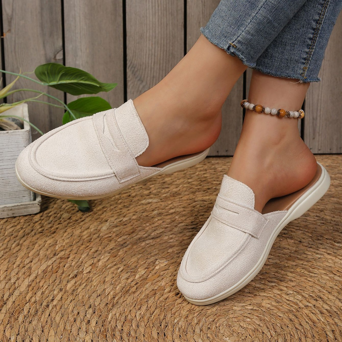 Round Toe Slip-Ons