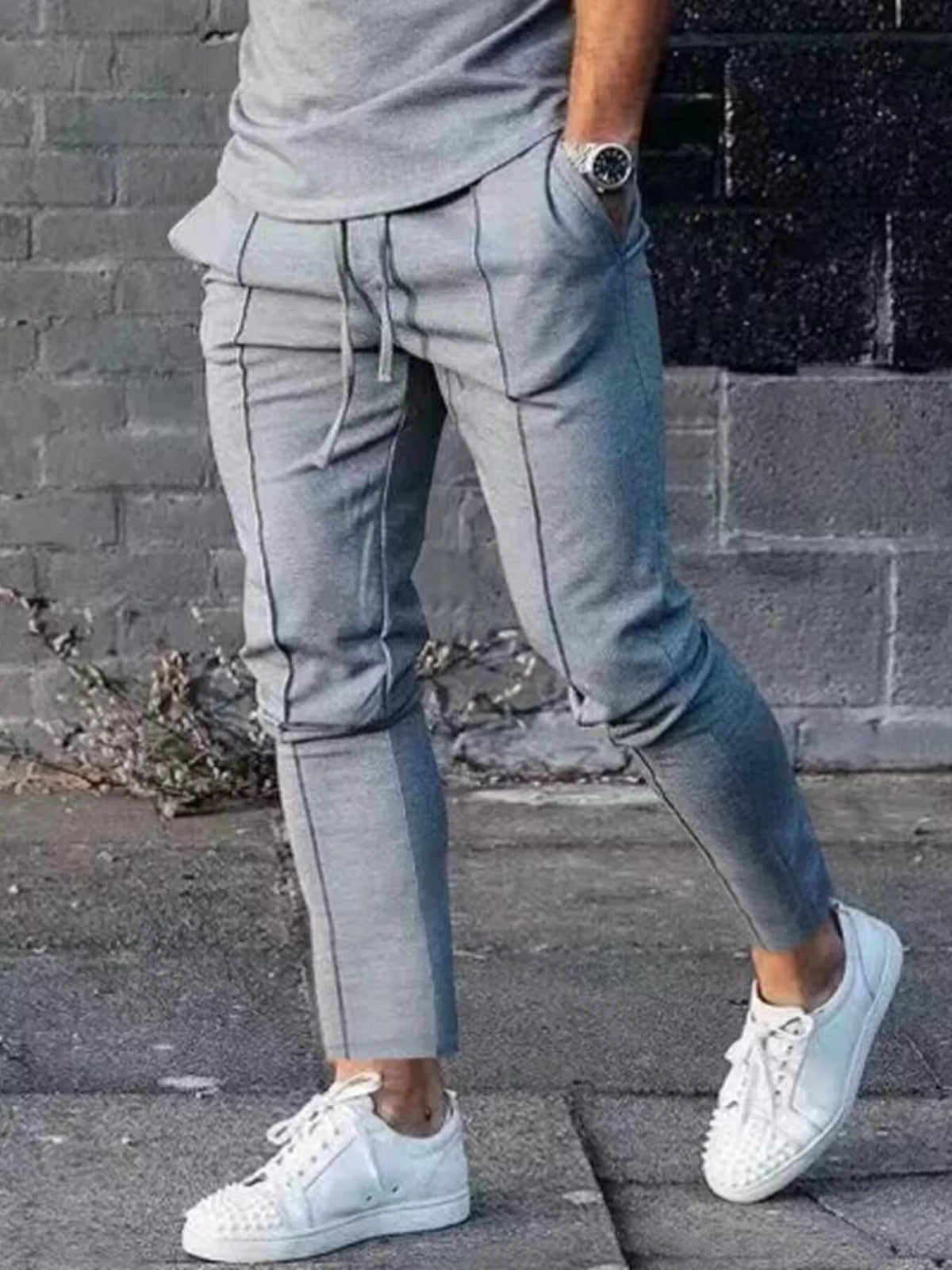 Men's Full Size Casual Drawstring Pants Plus Size