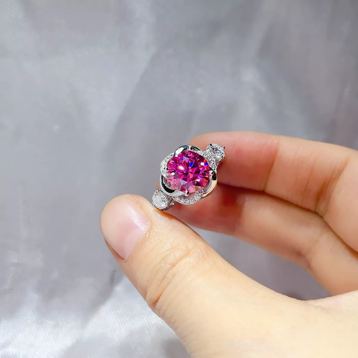 3 Carat 925 Sterling Silver Moissanite Ring
