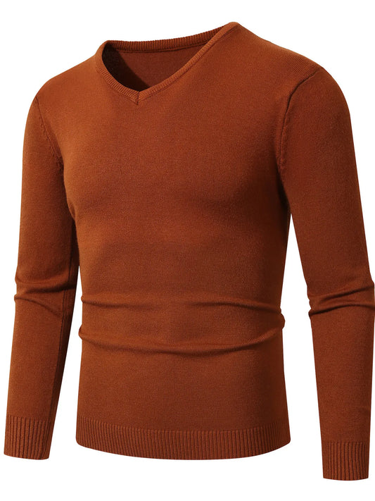 Men's Full Size Ribbed Hem Long Sleeve Sweater Plus Size