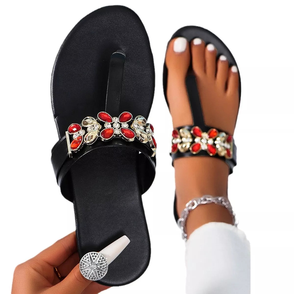 Toe Post Flats Sandals
