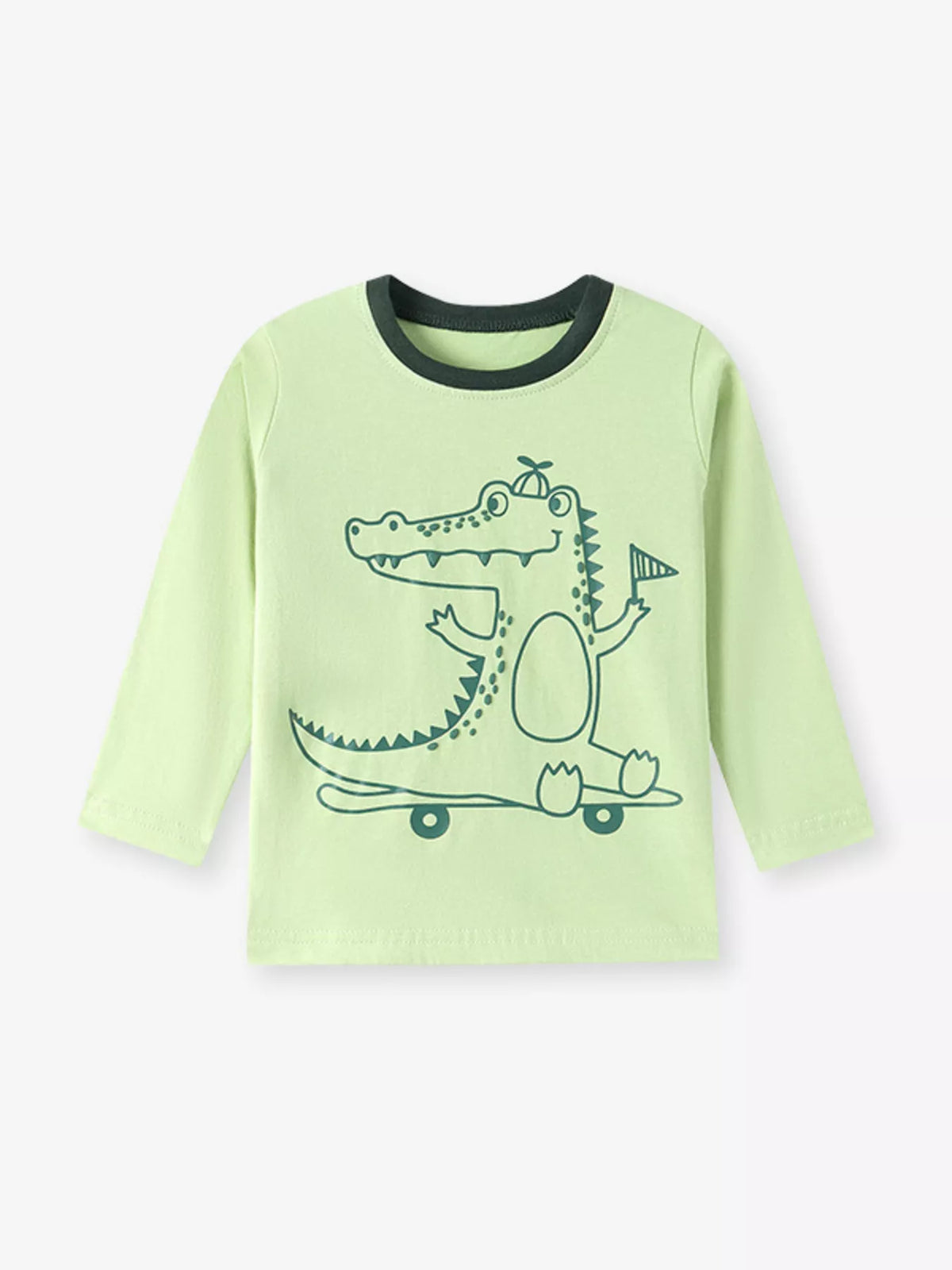 Children's Crocodile Graphic Long Sleeve T-Shirt