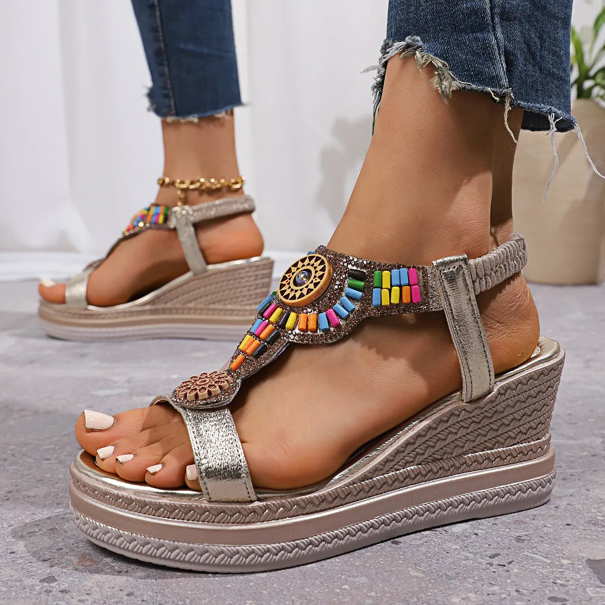 Open Toe Wedge Sandals