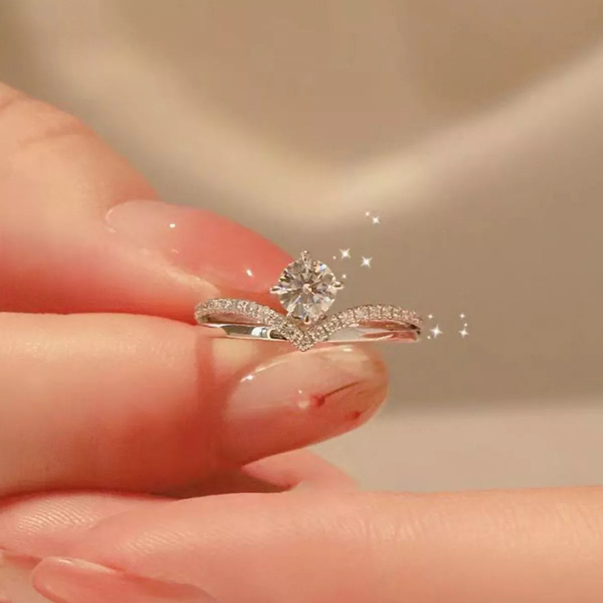 1 Carat 925 Sterling Silver Moissanite Ring