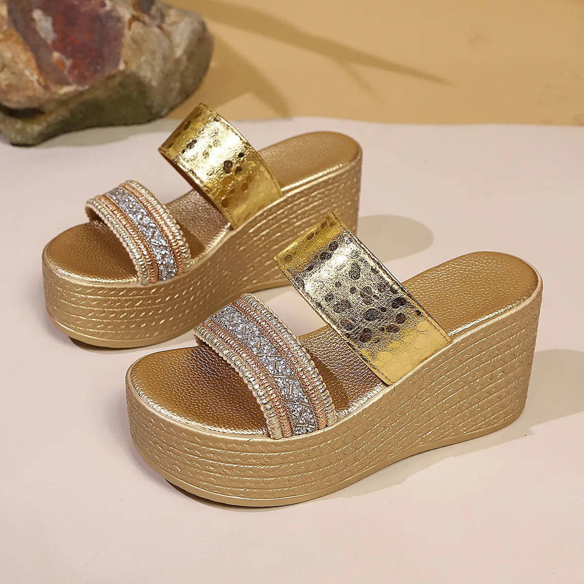 Open Toe Platform Wedge Sandals