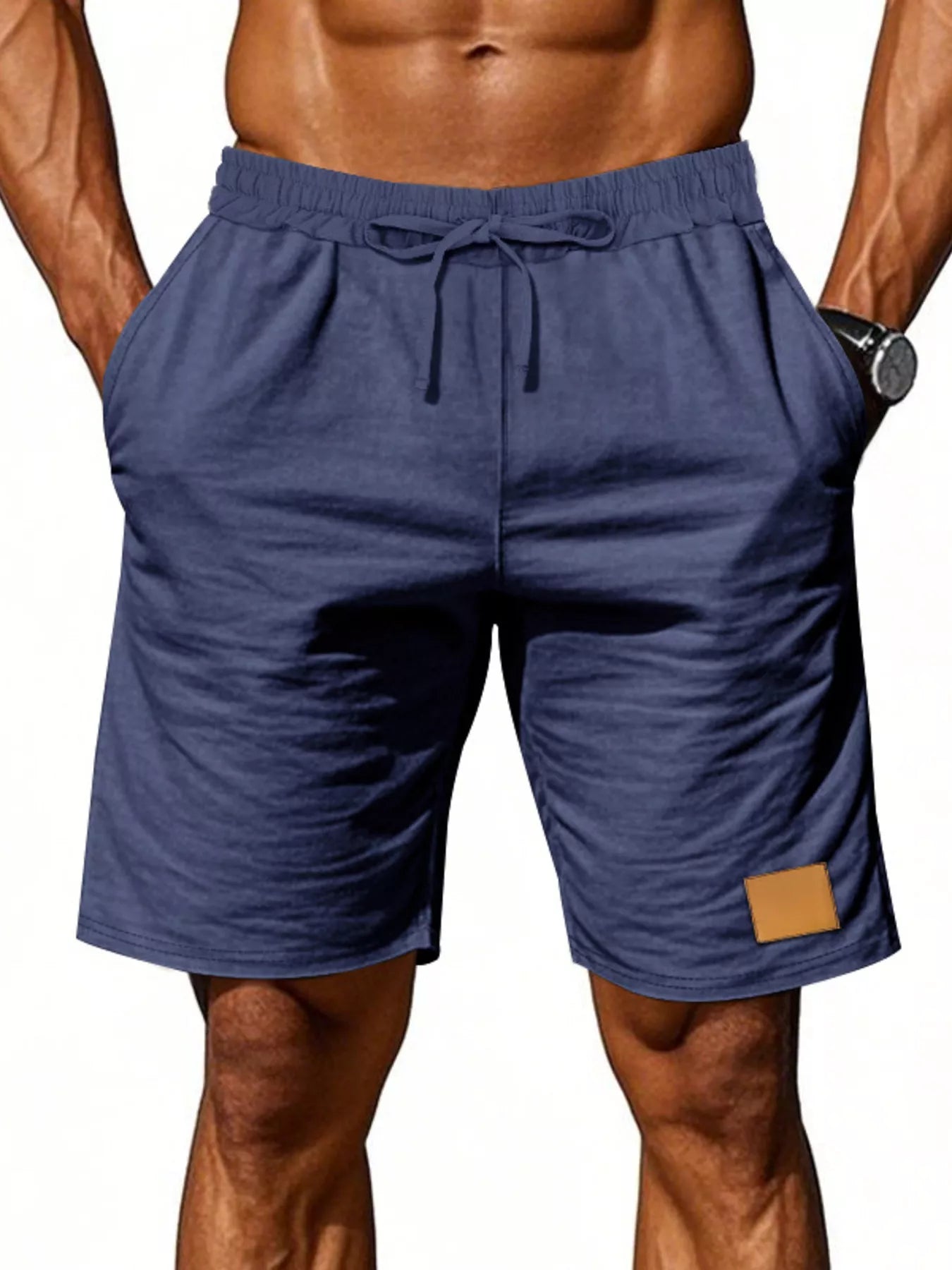 Men's Full Size Casual Drawstring Shorts Plus Size