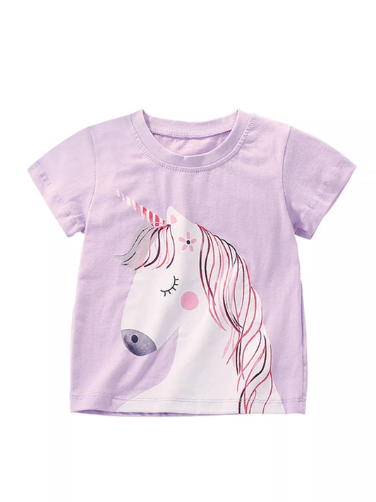 Children's Unicorn Graphic Short Sleeve T-Shirt
