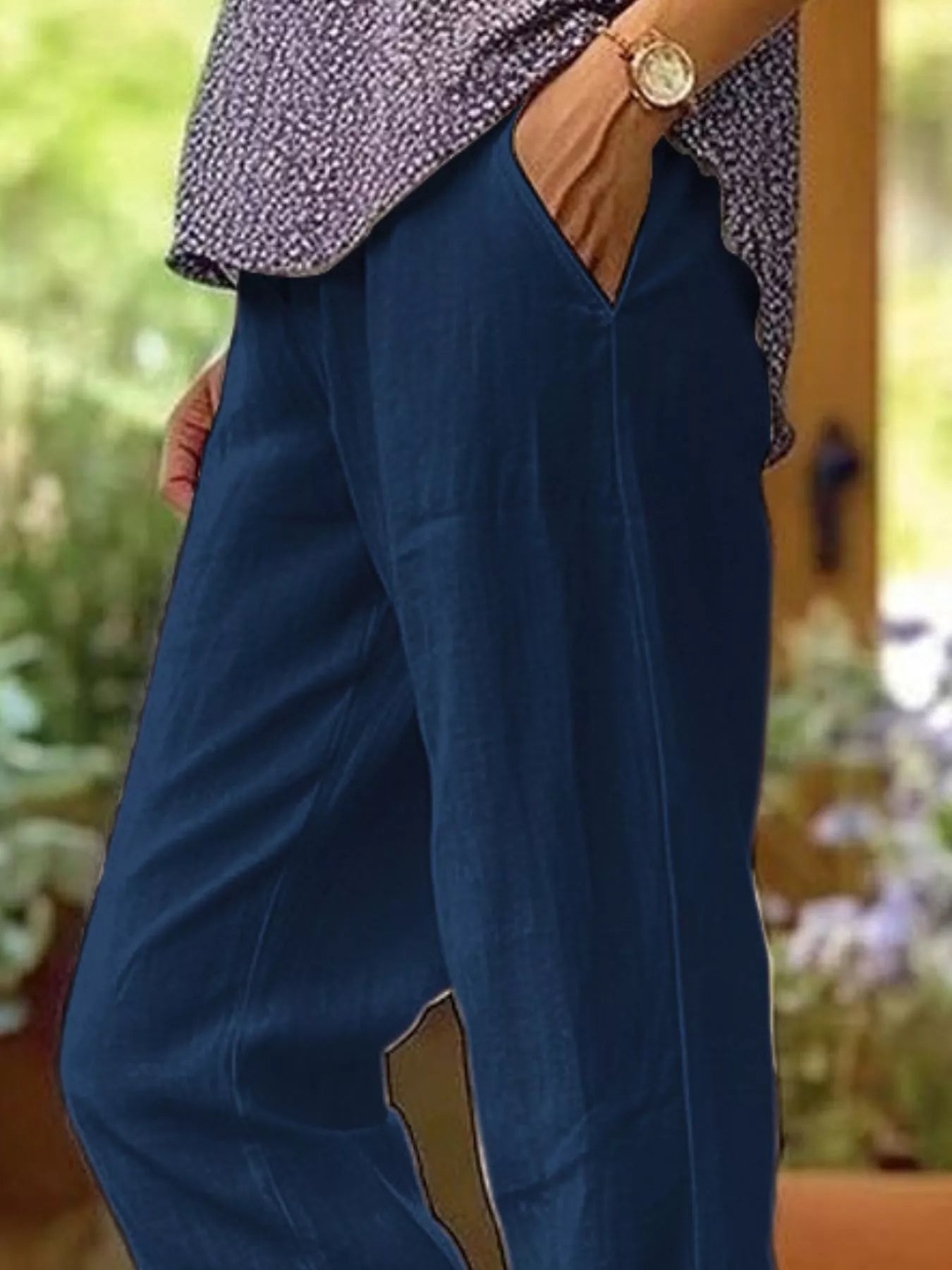 Full Size Casual Wide-Leg Pants Plus Size