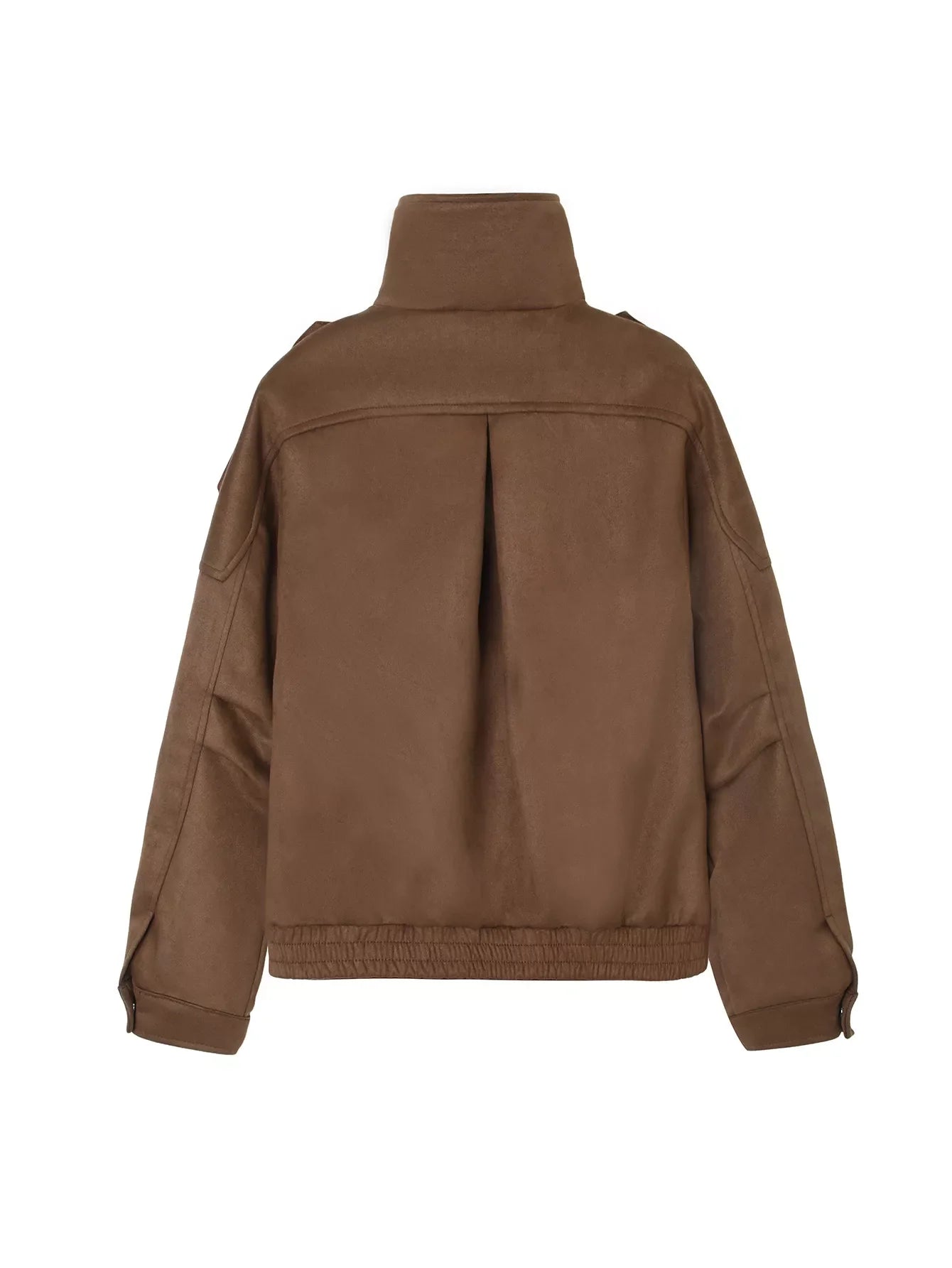 Asymmetrical Zipper Moto Jacket with Belt Detail