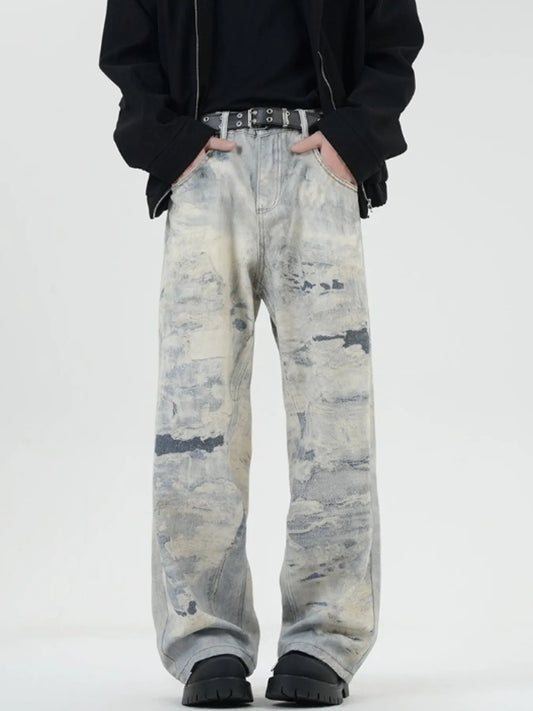 Men's Full Size Wide Leg Jeans Plus Size