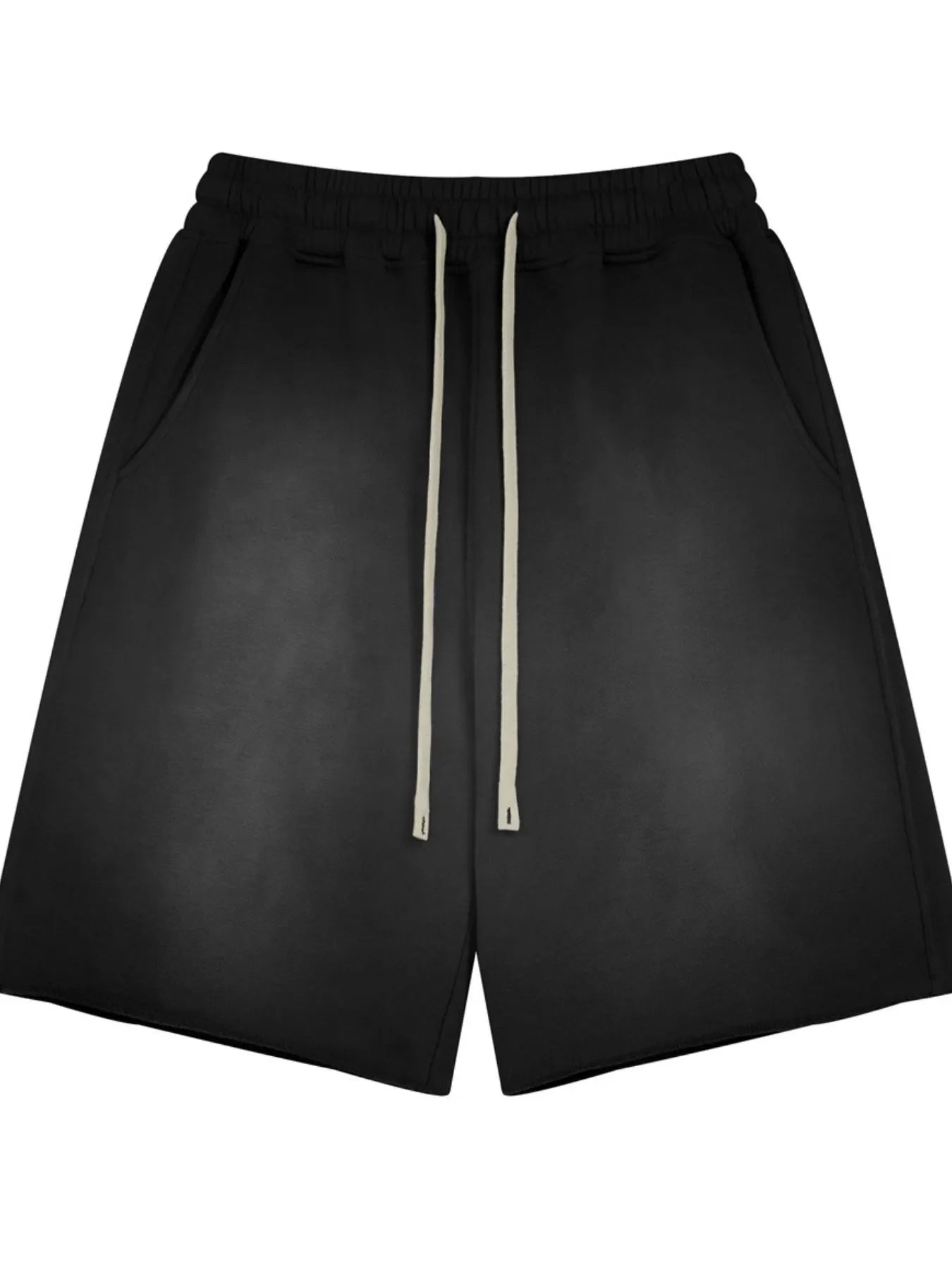 Men's Raw Edge Drawstring Casual Shorts