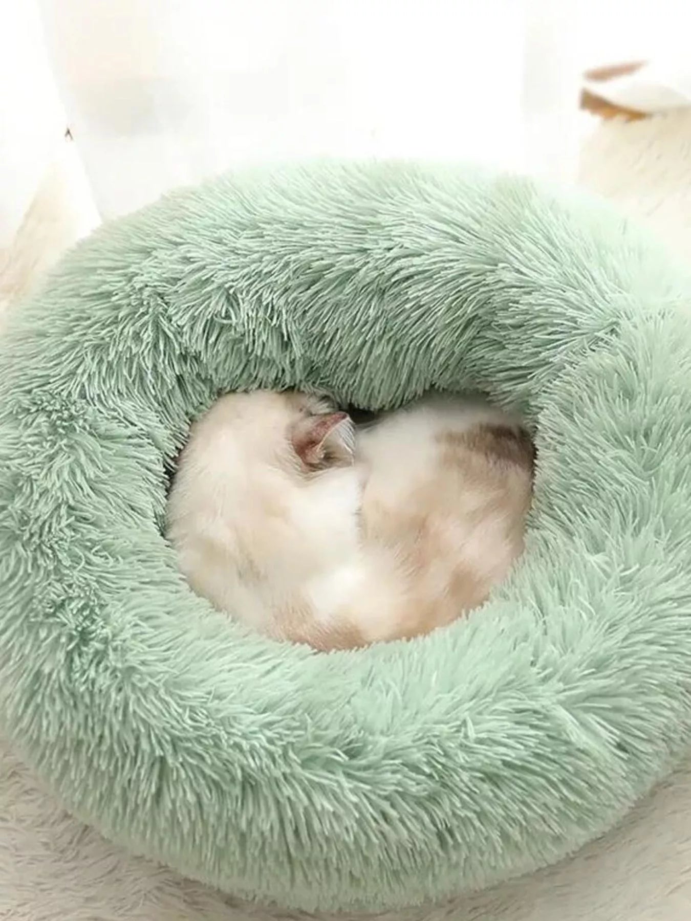 Fluffy Plush Donut Pet Nest