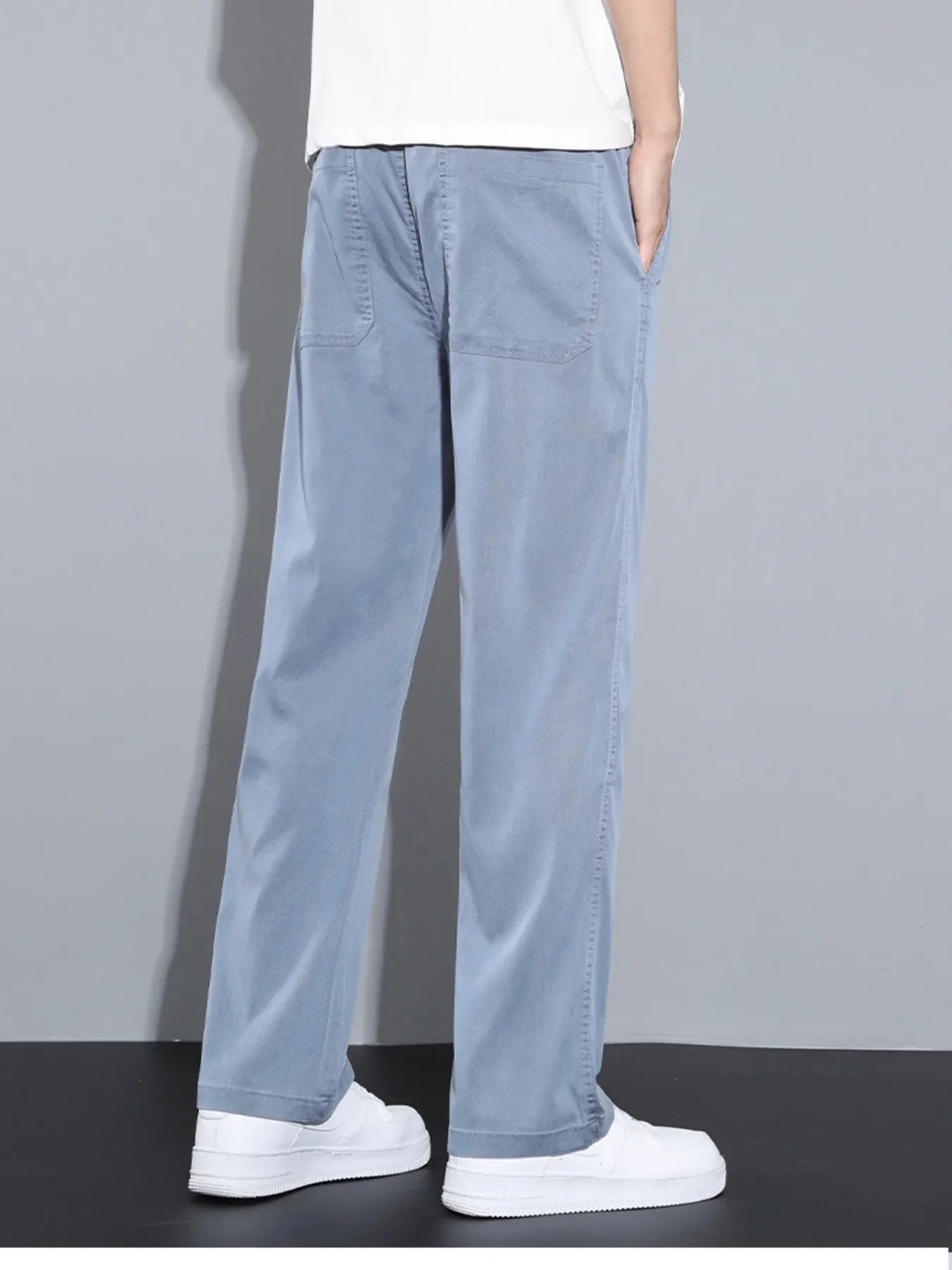 Men's Plus Size Casual Wide Leg Drawstring Pants
